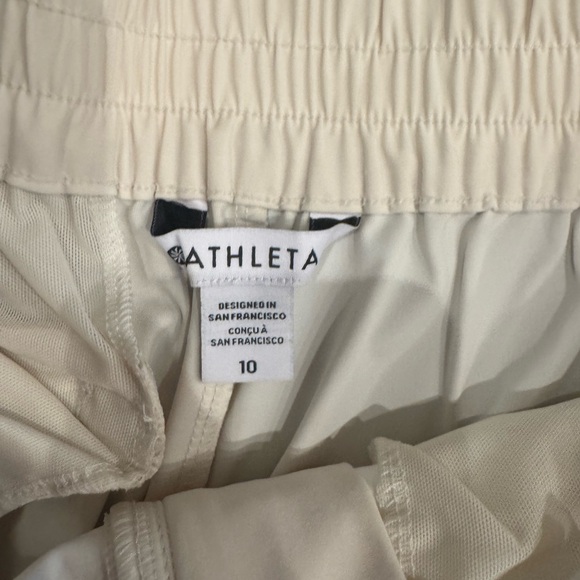 Athleta Cream Wide-Leg Trousers - Picture 3 of 3